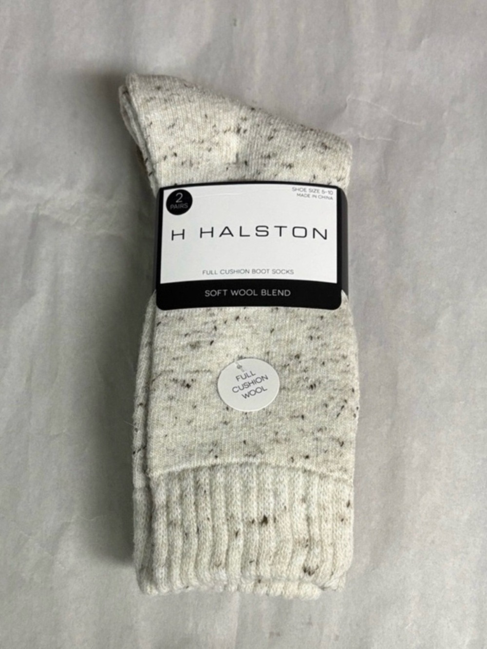 New H by Halston Socks Women’s 2 Pair Wool Blend Cushion Boot Sock Casual Active